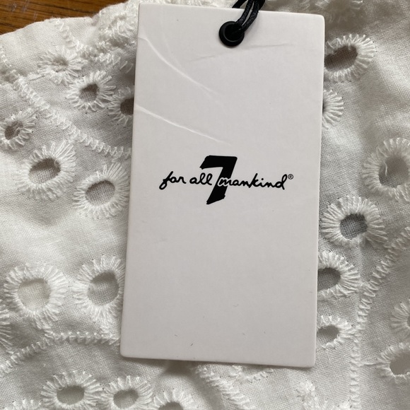 7 For All Mankind white matching shorts/tank set size XS Brans New with tags - Picture 5 of 6